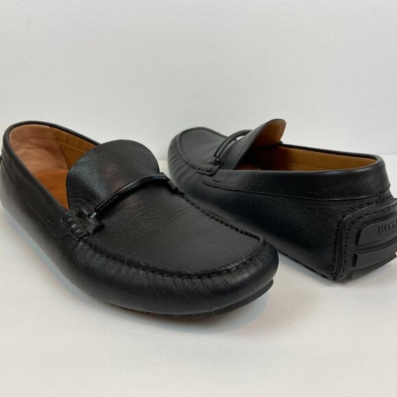 Hugo Boss Black Moccasins Driver  Loafers Soft Leather Sz 10 Like NEW main image 13